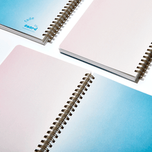 Load image into Gallery viewer, studio snerd fade ambidextrous notebook covers blue blush pink
